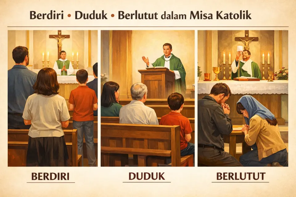 Umat Gereja Katolik Tulungagung merayakan misa kudus bersama