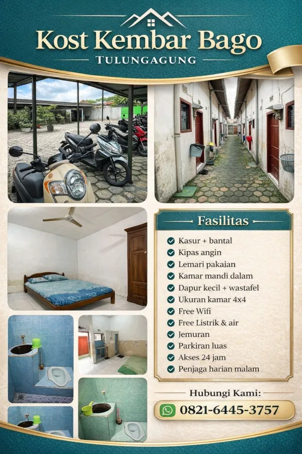 Hunian Nyaman & Strategis di Bago Tulungagung